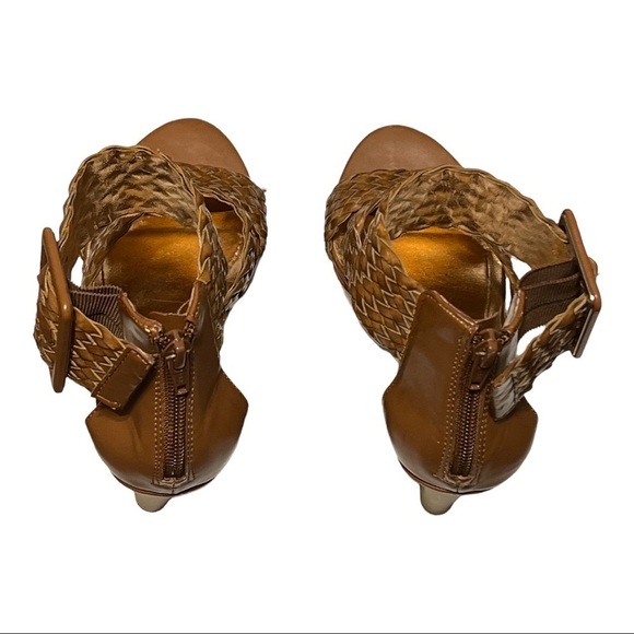 BCBGeneration Candiss Roll Weave Vachetta Open-toe 5”Wedge Platform Sandal 7B - Picture 6 of 13